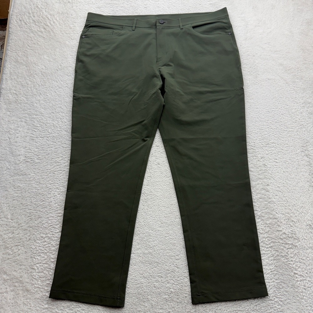 Public Rec Workday Pant Mens 42x30 Dark Olive Green Straight Leg Stretch Chino